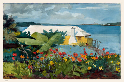 Winslow Homer - Jardim florido e bangalô, Bermudas